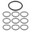 O-Ring, Dichtungsring, 10 Stueck, 45 mm x 3 mm, Nitrilkautschuk, Schwarz 10
