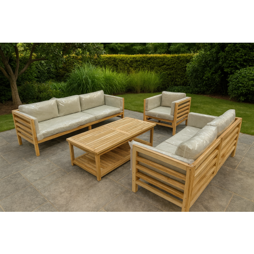 teak garden sofa set with coffee table