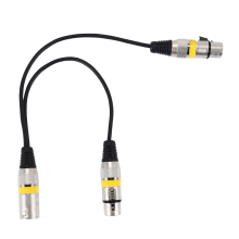 30Cm 3Pin Xlr Stecker auf 2 Buchse Audio VerläNgerung Kabel Y Splitter für Mic Mixer Recorder Dj