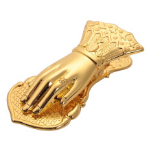 Luxus Chic BüRo Papier Lagerung Clip Ins Schmiede Gold Vintage Hand Form Legierung Dokument Buch Haus Verschluss Klammer