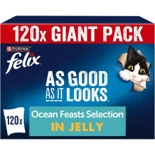 FELIX As Good As it Looks Ocean Feasts Wet Cat Food 120x85g