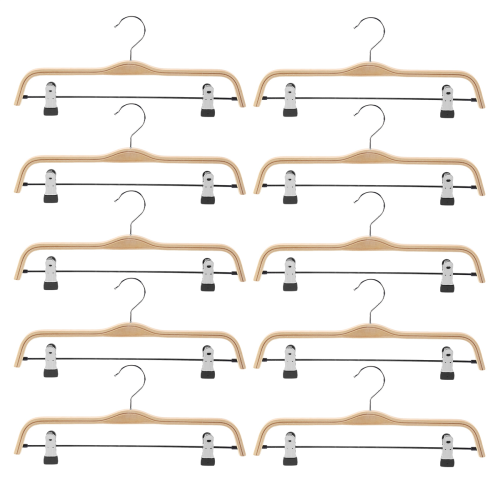 10 Pack Solid Finish Hosen / Rock Kleider BüGel mit Anti-Rost Clips