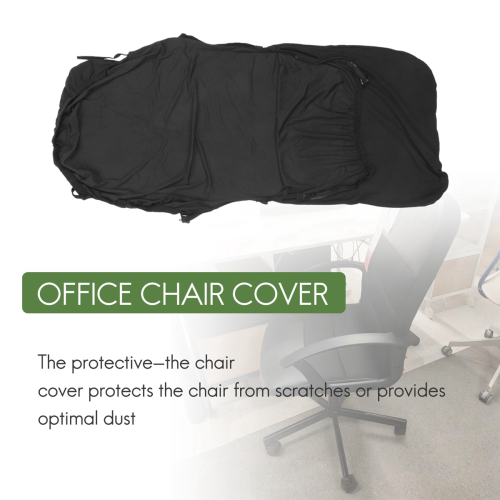 BüRo Stuhl Bezug Elastischer Siamesischer Drehstuhl Computer Sessel Schutz HüLle (Schwarz) 1