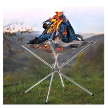 Outdoor Fire Pit, Fire Pit for Camping, Folding Fire Pits Stainless Steel with Mesh for Outdoor Camping, Picnic, Beach, Trekking Ref: 2341