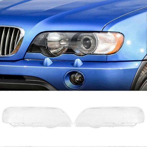 2Pcs for - X5 E53 2000-2003 Car Headlight Lens Cover Replacement Head Light Lamp Lampshade Glass Sh 2