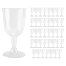 Wein Glas Aus Durchsichtigem Kunststoff, Recycelbar - Bruchsicherer Einweg- und Mehr Weg Becher für Champagner, Dessert 40 StüCk