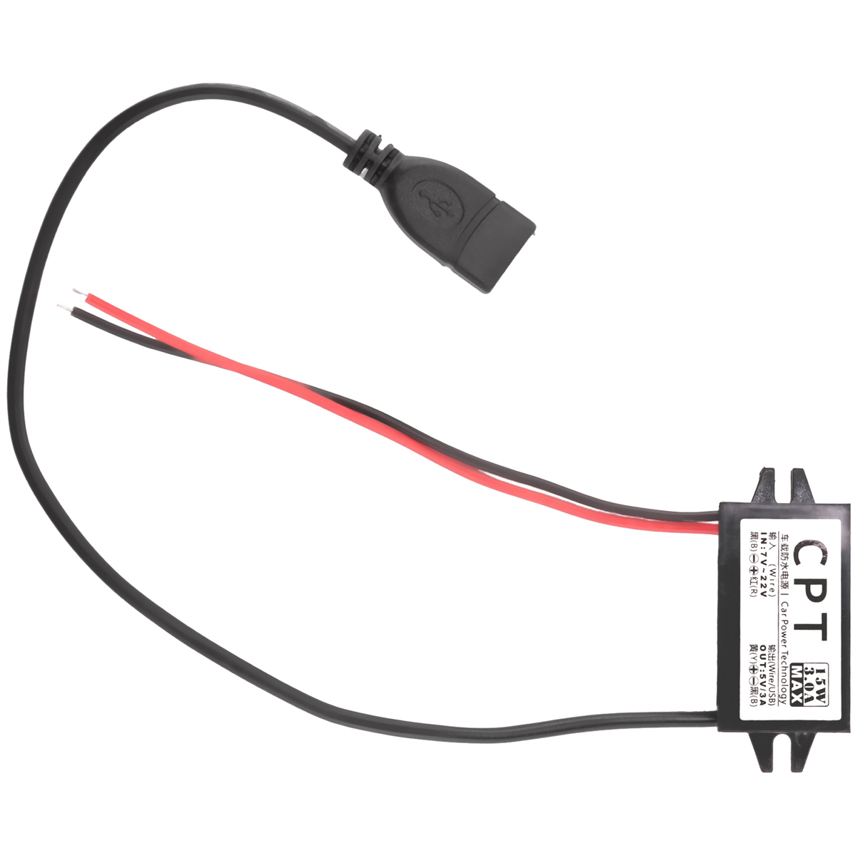 Auto Stromwandler DC 12V auf 5V 3A Spannungswandler mit Einzelnen USB ... image.