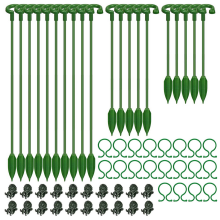 60 StüCk Pflanzen StüTzen Set - 20 Packung Blumen StäBe (3 GrößEn), Clips und Orchideen