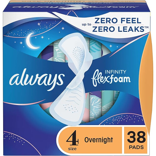 Always Always Infinity Feminine Pads for Women, Flexfoam Pads