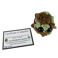 Adopt A Weed Plushie, Smoke Bowl und T Little 2--Plüschtier mit Zertifikat