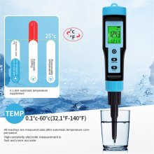 Lebensmittel-PH-Messgerät, 0,00-14,00 PH, Hochpräziser Temperatur-PH-Tester, Sensor, Säureanalysator für Fleischkonserven, Käse, Teig, Wasser A