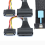 Server-Adapterkabel Slimline SAS MCIO 8i 74P auf 2-SFF 8639+15P Netzteil-Server-Multifunktionskabel 6