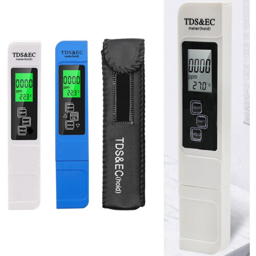 Saltwater Pool Fish Pond Digital LCD Salinity Temperature Meter Pen White Backlight Ref: 6480 2