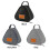 (Black) Mini Triangular Picnic Insulation Bag Aluminum Foil Office Rice Ball Lunch Box 2