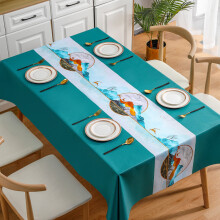 WaterRepellent PVC Oilcloth Tablecloth Vinyl 140x180cm