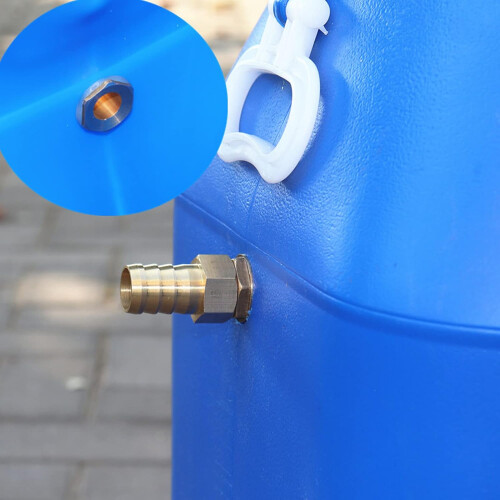 Rain Collector 100 cm Rain Butt Connector with 2 Hose Nuts, 2 Outlets, 2 Clamps 1