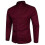 (M,Burgundy)Men's Regular-Fit Long-Sleeve Oxford Shirt 1