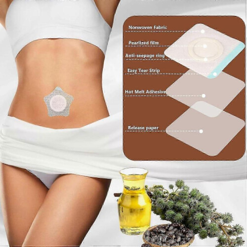 30Pcs Castor Oil Pack Wrap for Belly Button,Disposable Belly Button Castor Oil 2
