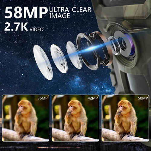 Wildlife Camera 48m with 32GB Memory Card Motion Sensor Night Vision Outdoor Ref: 1757 2