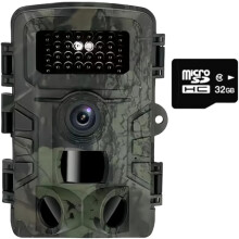 Wildlife Camera 48m with 32GB Memory Card Motion Sensor Night Vision Outdoor Ref: 1757