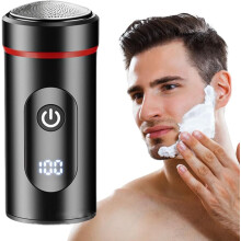 (#B) Mens Electric Shavers, Newest Mini Portable Electric Shaver, Mens Cordless Rechargeable, for Travelling, Beard Trimmer for Men