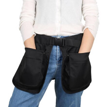 (Black) Dog Trainer Treat Pouch with Detachable Pockets, Hand Free, Dog Handler Training Tools Storage Waist Pockets for Men and Women