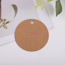 (200pcs) Brown Kraft Paper Tags 5cm Round Blank Craft Paper Gift Tags New