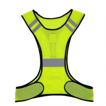 (Fluorescent Yellow, Without Light) Reflective Safety Running Vest For Men Women Running Gear For Walking At Night