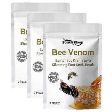 (3packs) Bee Venom Lymphatic Drainage & Slimming Foot Soak Beads, Bee Venom Foot Bath Beads, Body Detox Foot Bath Beads
