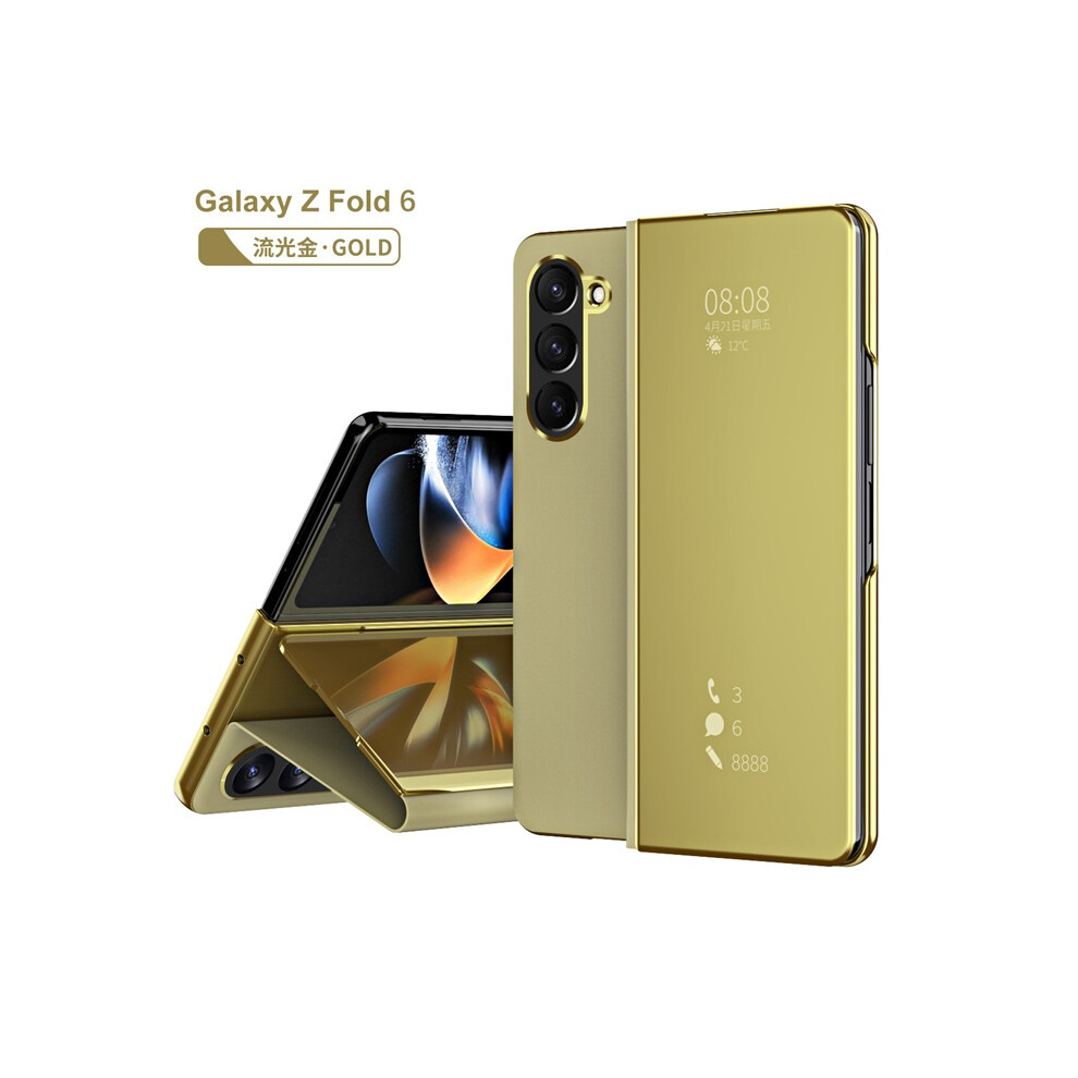 (Stream Samsung Galaxy Z Fold4) Applicable To Samsung Galaxy Zfold6 Mobile Phone Case, Stand, Samsung Galaxy Zfold5, Samsung Galaxy Zfold4, Sams Gold 6935158895809