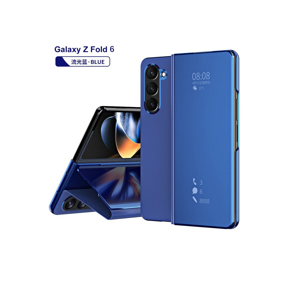 (Streaming Samsung Galaxy Z Fold5) Applicable To Samsung Galaxy Zfold6 Mobile Phone Case, Stand, Samsung Galaxy Zfold5, Samsung Galaxy Zfold4, S Blue 6935158895854
