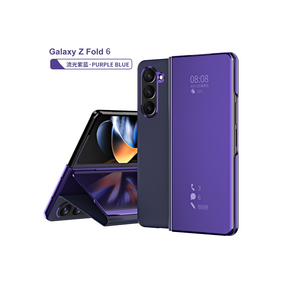 (Streaming purple blue, Samsung Galaxy Z Fold6) Applicable to Samsung Galaxy Zfold6 mobile phone case, stand, Samsung Galaxy Zfold5, Samsung Galaxy Zf