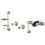 PawHut PawHut 4Pcs Wall Mounted Cat Shelves with Hammock, Scratching Post, Grey 9