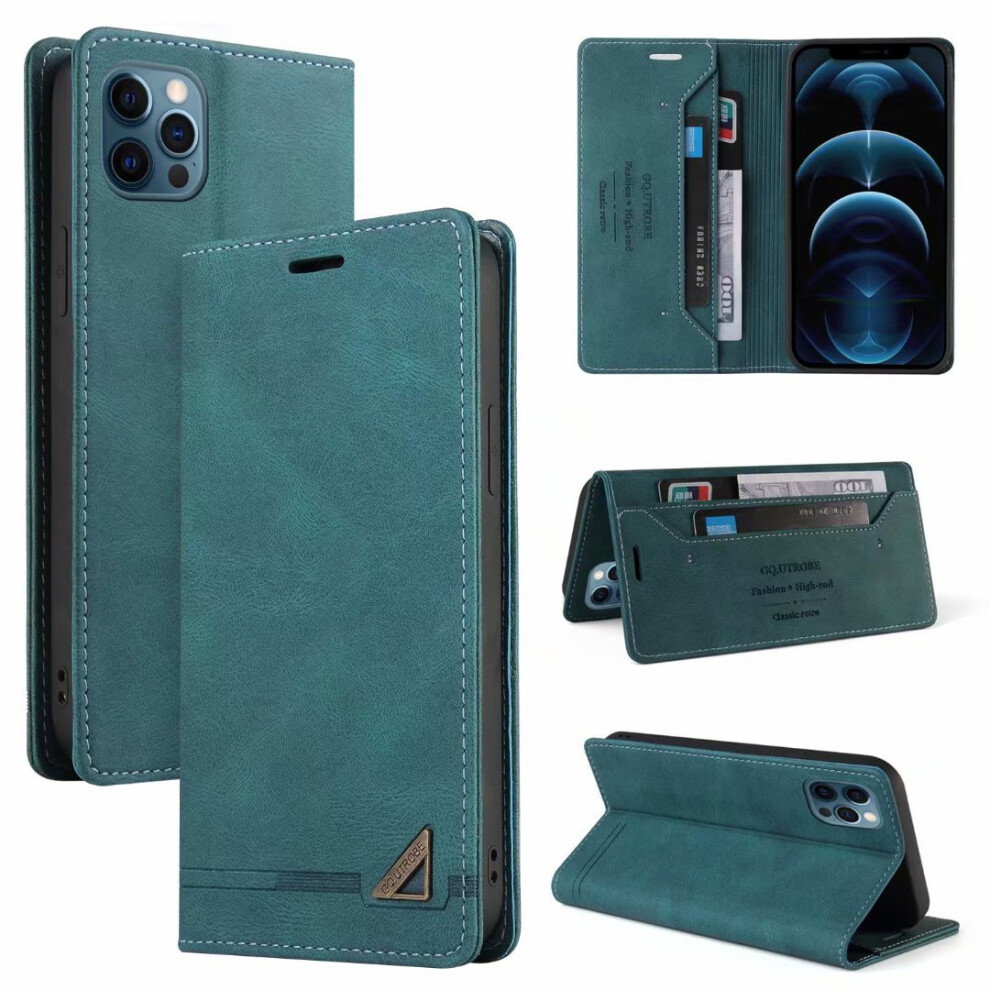 (Blue) Compatible With Samsung S21 Fe Phone Case, Rfid Blocking Pu Leather Folio Flip Case Blue 6903319069635