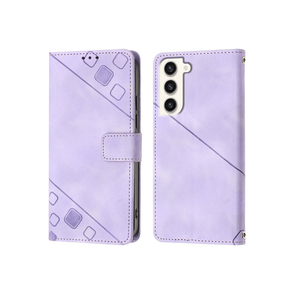 (Purple) Compatible With Oppo A78 Case Embossed Leather Case Card Slot Flip Cover Mobile Phone Case Purple 6903319062599