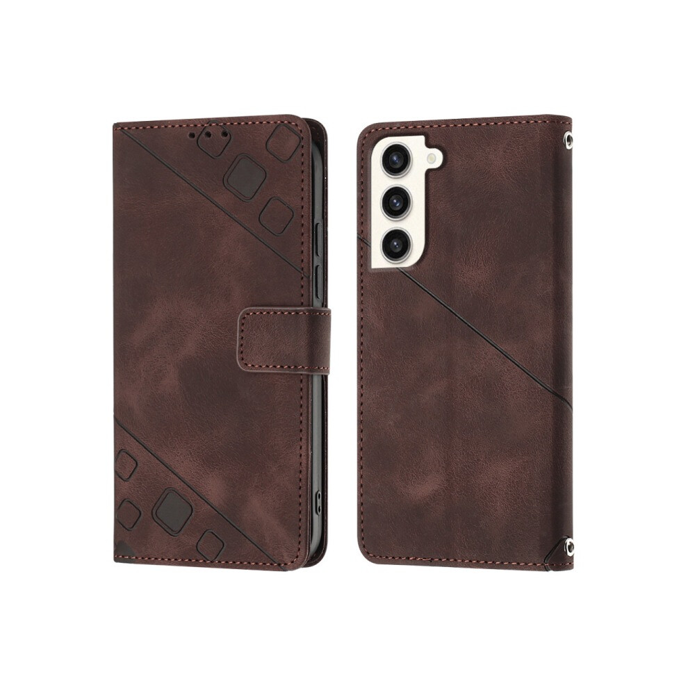 (Brown) Compatible With Oppo Realme C35 Case Embossed Leather Case Card Slot Flip Cover Mobile Phone Case Brown 6903319063350