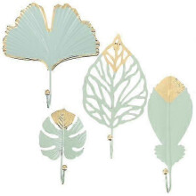 4-Piece Single-Prong Coat Hangers for Living Room Kitchen Hotel and Wall Mounting