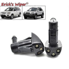2-Piece Windshield Washer Nozzles for Hyundai Tucson MK1 2005-2010 3 Hole Mounting by Erick's Wiper with Jet Spray