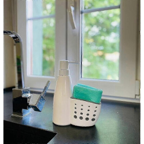 Kitchen Sink Sponge Dispenser Holder with Manager Soap Dispenser 2
