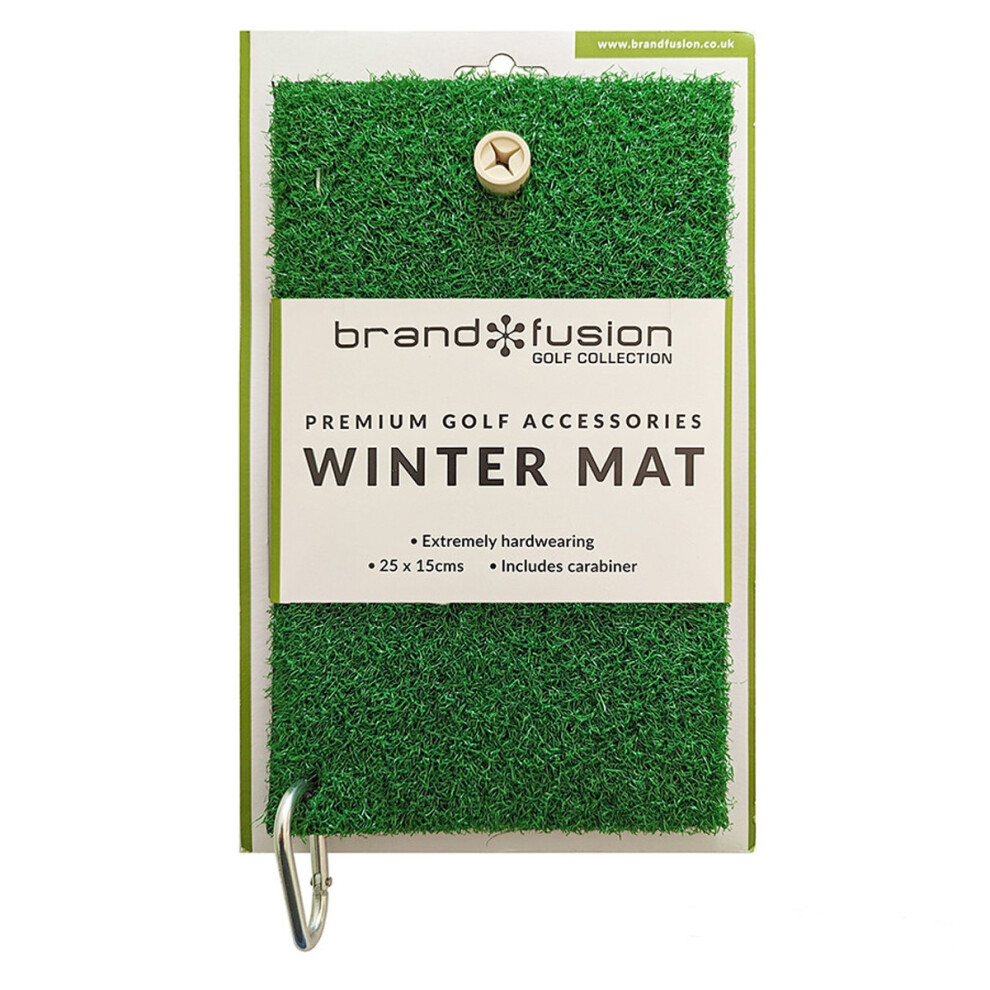 Brand Fusion Premium Winter Golf Mat Portable Hardwearing With Tee Insert