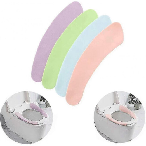 4-Pack Washable and Reusable Toilet Seat Covers with Heating for Cold Weather