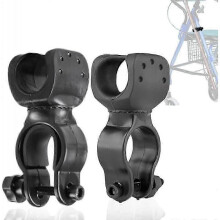 Universal Cane Holder for Drive Rollator, Walker & Wheelchair - Adjustable Crutch Stick Clip