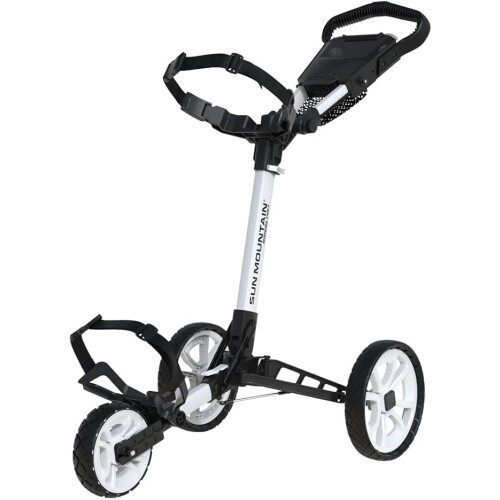 Sun Mountain Ridgeline3 Wheel Push Golf Trolley Cart-White
