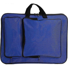 (Dark Blue) Portable A3 Art Portfolio Case with Handle - 8K Sketch Pad Storage Bag for Drawing Board & Art Supplies