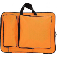 (Orange) Portable A3 Art Portfolio Case with Handle - 8K Sketch Pad Storage Bag for Drawing Board & Art Supplies