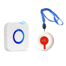Elderly Home Security System with Rechargeable Wireless Alarms and Emergency Call Pager