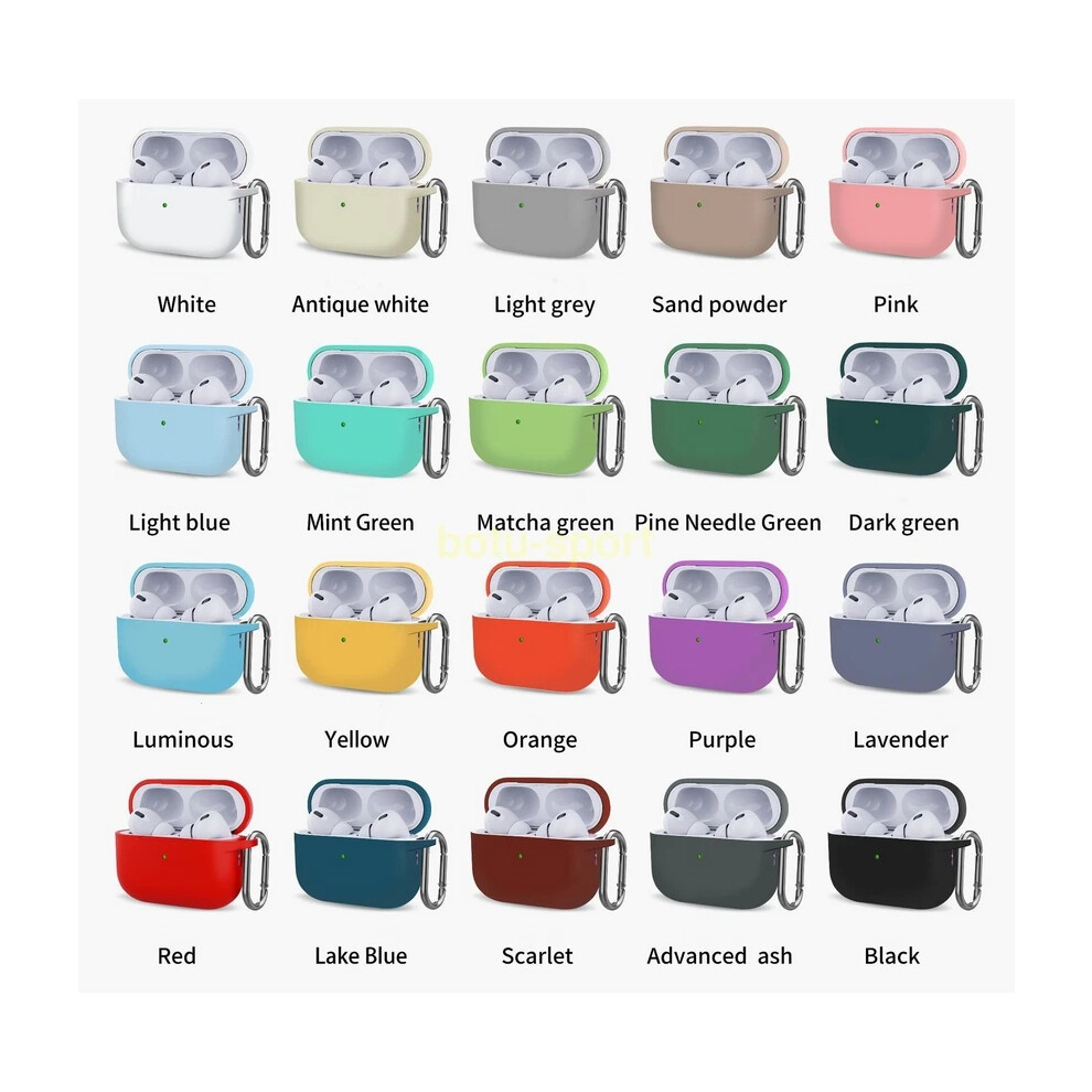 (For Airpods Pro 2Nd 2022, ) Liquid Silicone Case For Airpods Pro 2Nd Gen Case Cover Keychain Included Pink 4069369083419