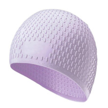 (romantic purple) Waterproof Silicone Swim Caps for Men Women Boys Girls - Unisex Swimming Hats in Romantic Purple for Long and Short Hair