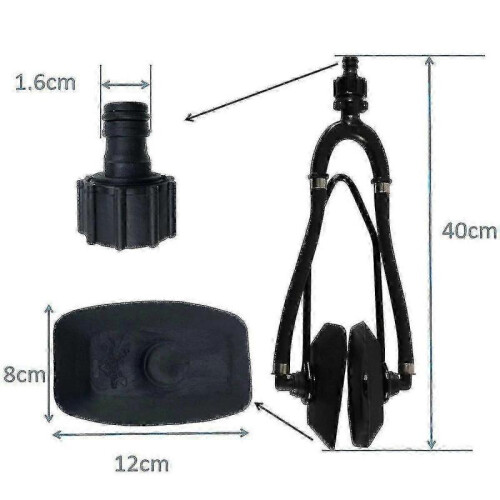 Outboard Motor Flusher Kit - Dual Flow Muffs for Boat Engine Cleaning & Water Flushing 1