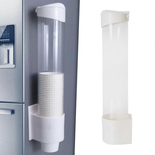 Disposable Cup Dispenser Holder for Office - White Paper Cup Organizer 1